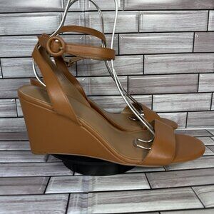 Nordstrom‎ Rack Women's Brown Carrie Wedge Ankle Strap Sandal Shoe SIze 12-NEW